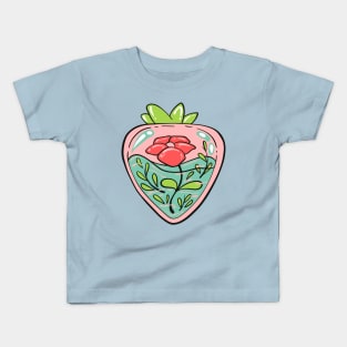 Pastel glass kawaii strawberry Kids T-Shirt